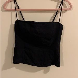 Reformation black linen top